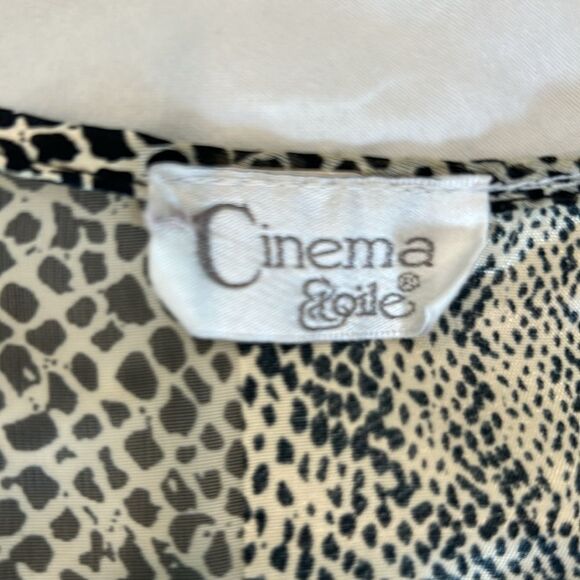 Cinema Etoile Women's Snake-Skin Print Bath Robe Cover Up With Belt Size OSFM - Picture 2 of 6